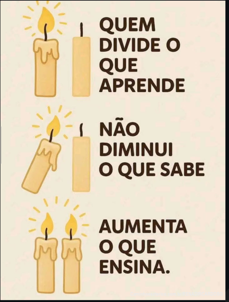 Quando dividimos mutiplicamos , conhecimento transforma .