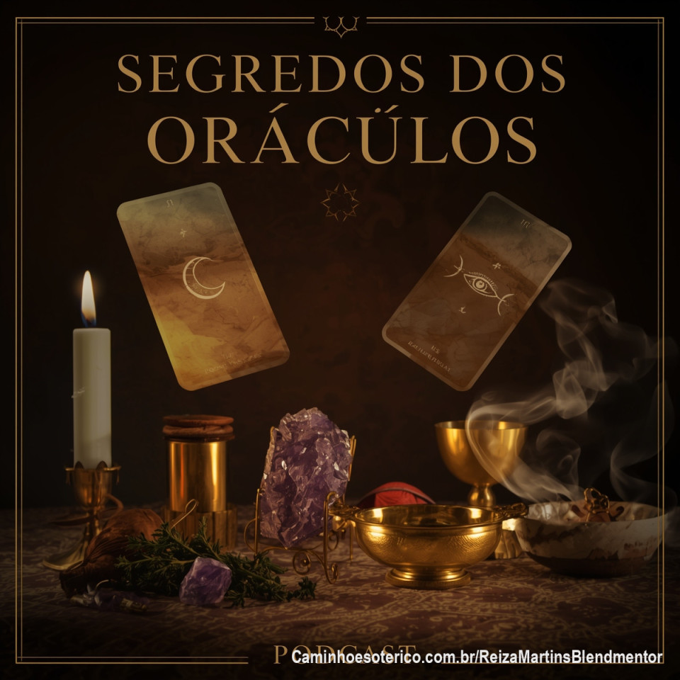 PODCAST – “SEGREDOS DOS ORÁCULOS”

Série Colecionável • Por Reiza Martins

SEGREDOS DOS ORÁCULOS é uma série colecionável em formato de podcast criada por mim, onde cada episódio revela um fragmento sagrado do universo dos oráculos — Tarô, Baralho Cigano, Sibilla Cigana e outros portais de sabedoria ancestral.

Aqui, você não aprende apenas significados.
Você aprende o que ninguém ensina:

• As energias escondidas atrás de cada carta
• Como acessar o campo vibracional do oráculo
• Como interpretar sinais espirituais durante uma leitura
• Os mistérios internos que diferenciam um leitor comum de um leitor profundo
• Pequenos segredos que mudam totalmente suas leituras

Cada episódio é curto, profundo e carregado de magia.
Uma verdadeira coleção de segredos antigos, entregue de forma simples, prática e transformadora.

Seja bem-vindo(a) ao portal.
A partir daqui… você nunca mais verá os oráculos da mesma forma. ✨